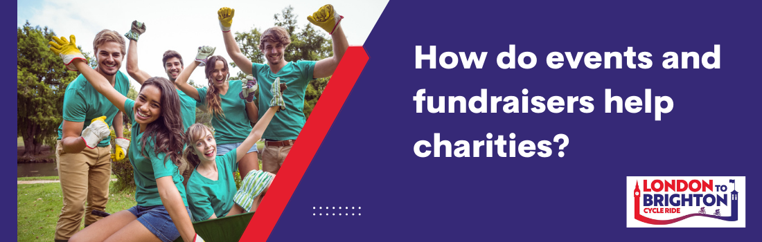 How do events and fundraisers help charities?