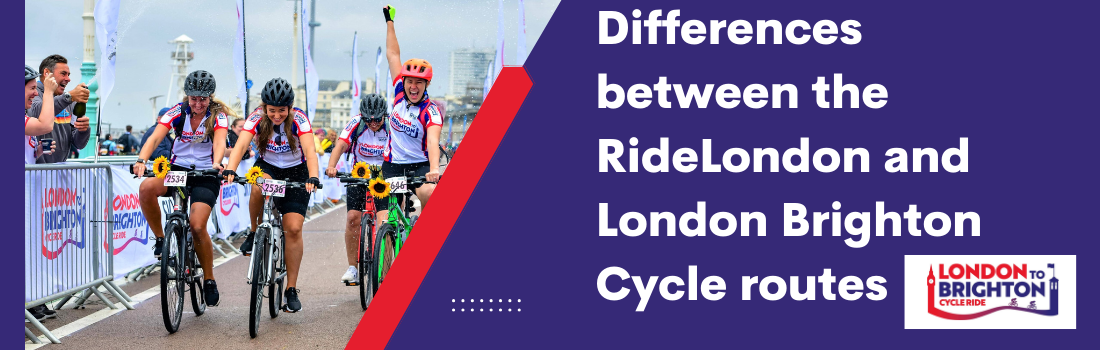 Differences between the RideLondon and London Brighton Cycle routes